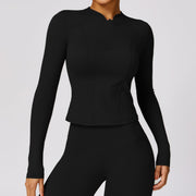 SheRoar High-Impact Long Sleeve Workout Top – Moisture-Wicking Nylon, S–XL