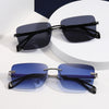 Frameless Square Retro Sunglasses.
