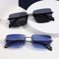 Frameless Square Retro Sunglasses.