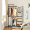 Freestanding Portable Closet Organizer with Shelves & Hanging Rods