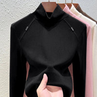 High-Stretch Turtleneck Long Sleeve Top | Women's Autumn Winter Essential