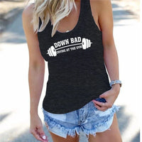 Dumbbell Graphic Print Sleeveless Tank Top