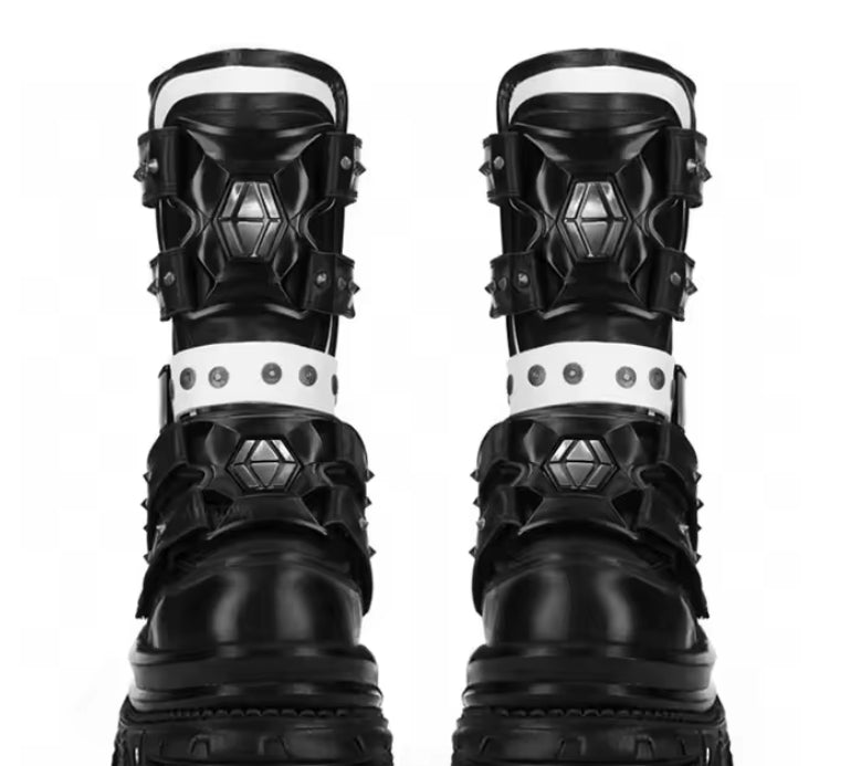 Women's Punk Platform Studded Motorcycle Boots | SheRoar – SheRoar